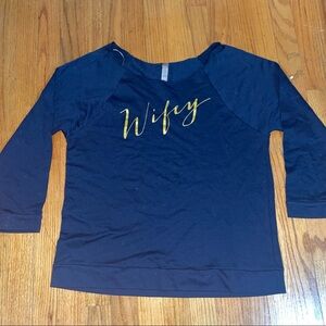 Next level wifey boatneck top